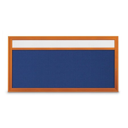 United Visual Products Slim Enclosed Corkboard, 36"x36", Bronze Alum Frame/Medium Grey UVEB3636-BRONZE-MEDGRY